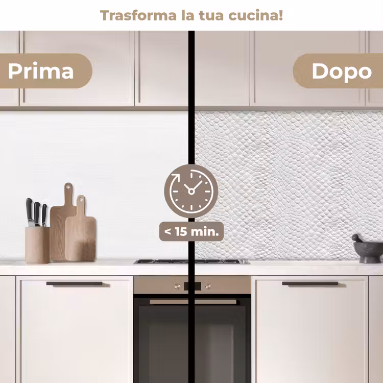 Schienale cucina - Serpente - Modello - Bianco — 3
