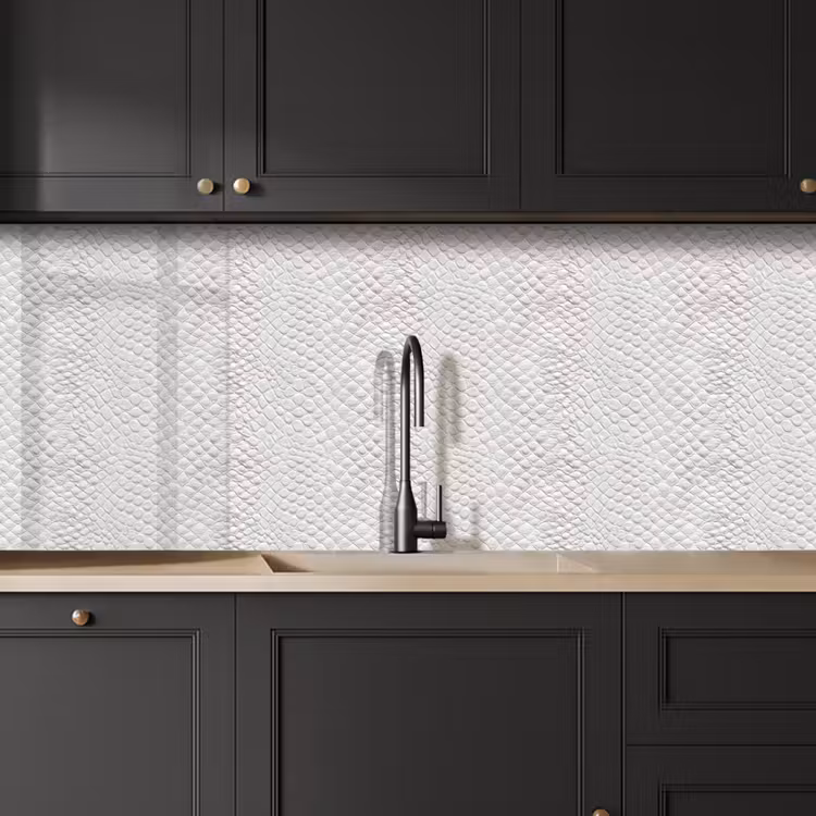 Schienale cucina - Serpente - Modello - Bianco — 6