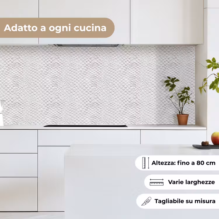 Schienale cucina - Serpente - Modello - Bianco — 7