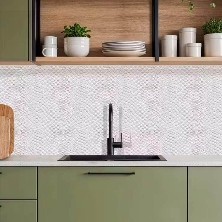 Schienale cucina - Serpente - Modello - Bianco — 8