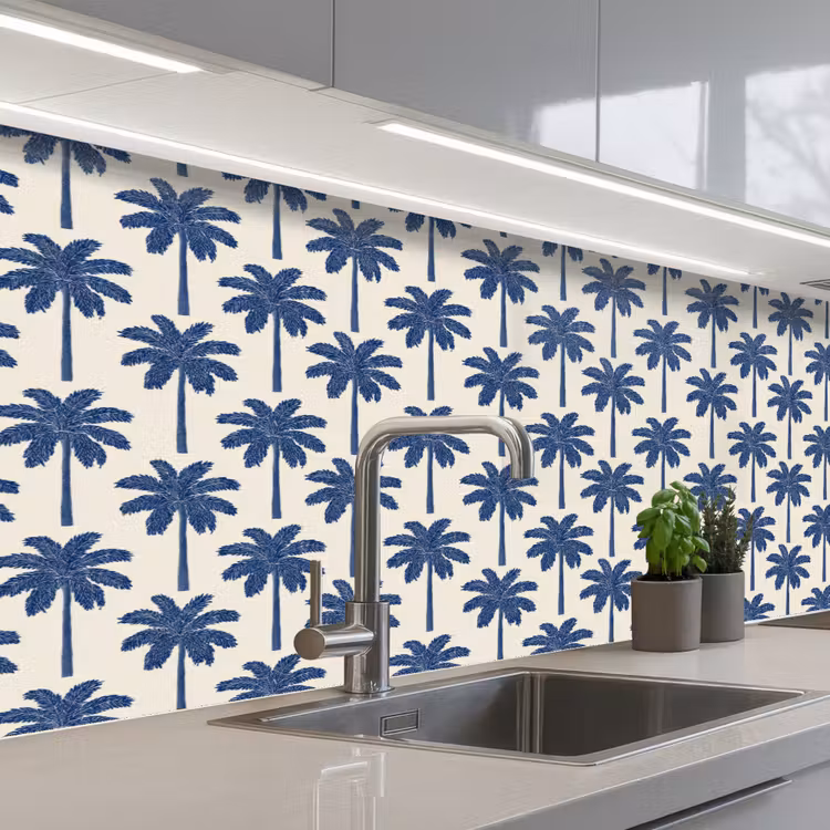 Schienale cucina - Simmetrico - Palma - Blu — 2