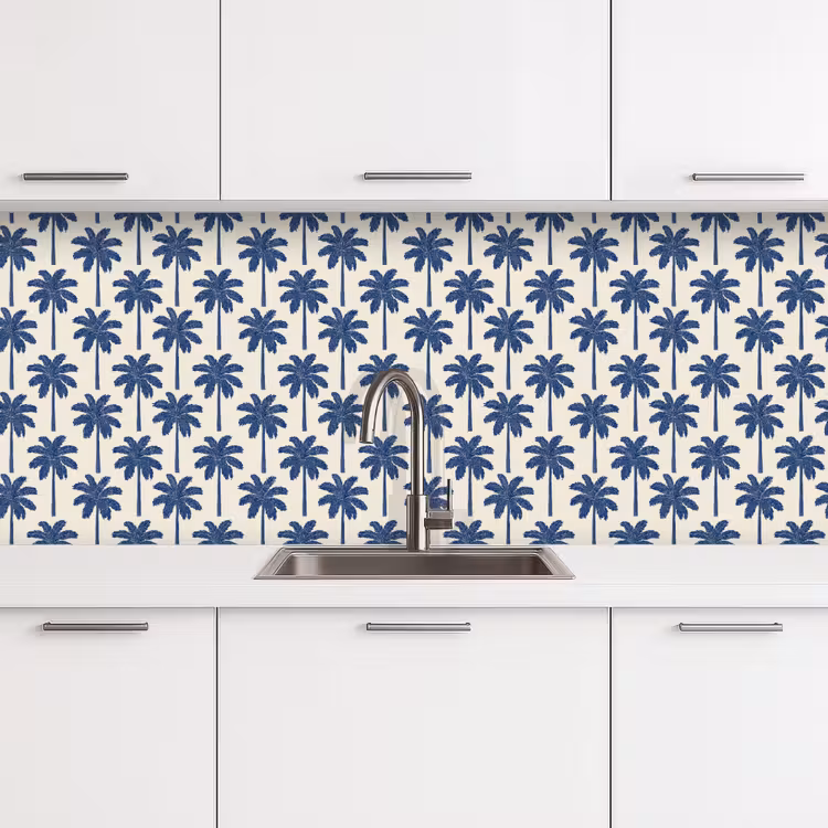 Schienale cucina - Simmetrico - Palma - Blu — 4