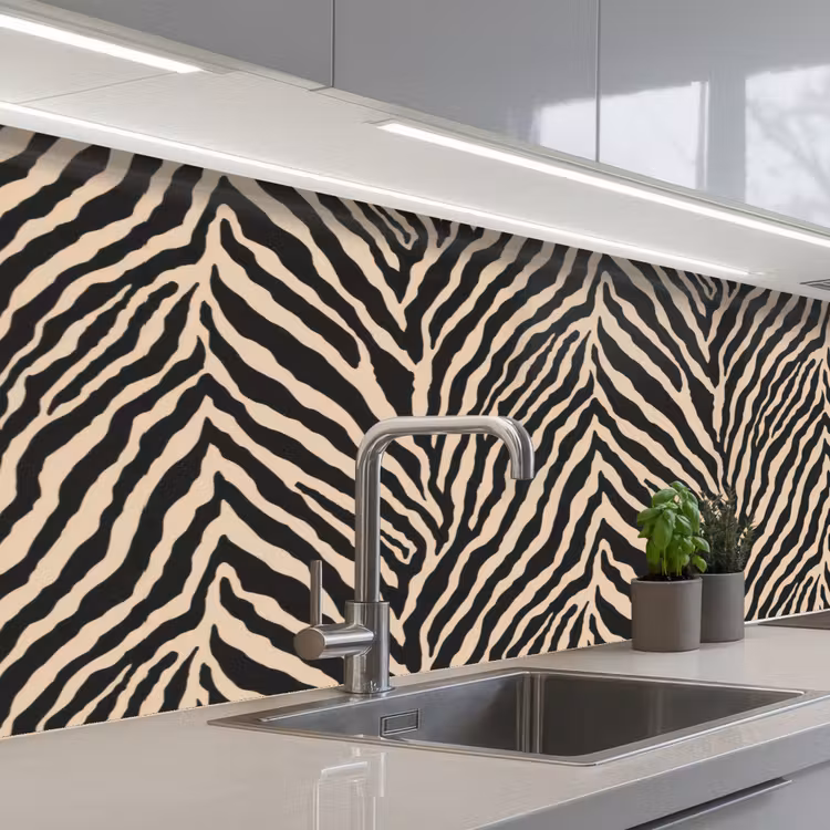 Schienale cucina - Zebra - Classico - Nero — 2