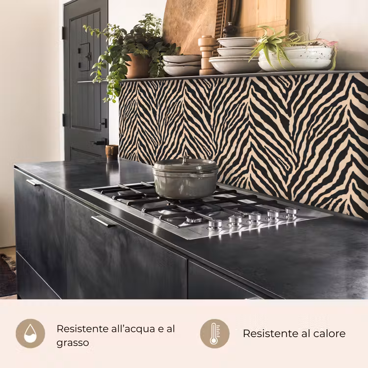 Schienale cucina - Zebra - Classico - Nero — 5