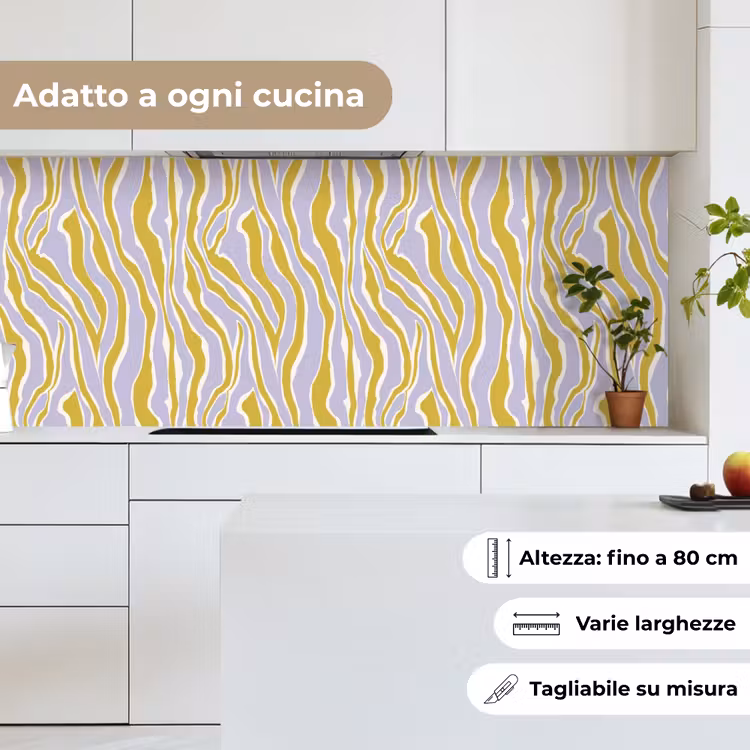 Schienale cucina - Zebra - Moderno - Multicolore — 7