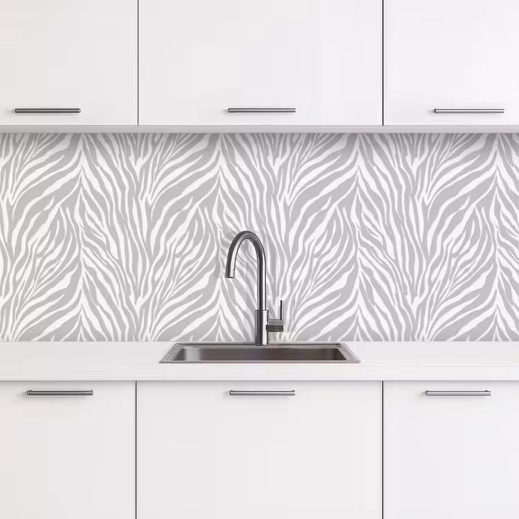 Schienale cucina - Zebra - Motivo - Grigio — 4