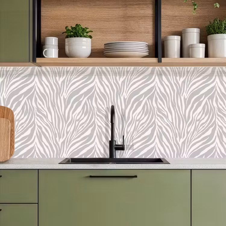 Schienale cucina - Zebra - Motivo - Grigio — 8