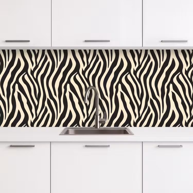 Schienale cucina - Zebra - Stampa - Classico - Nero — 4