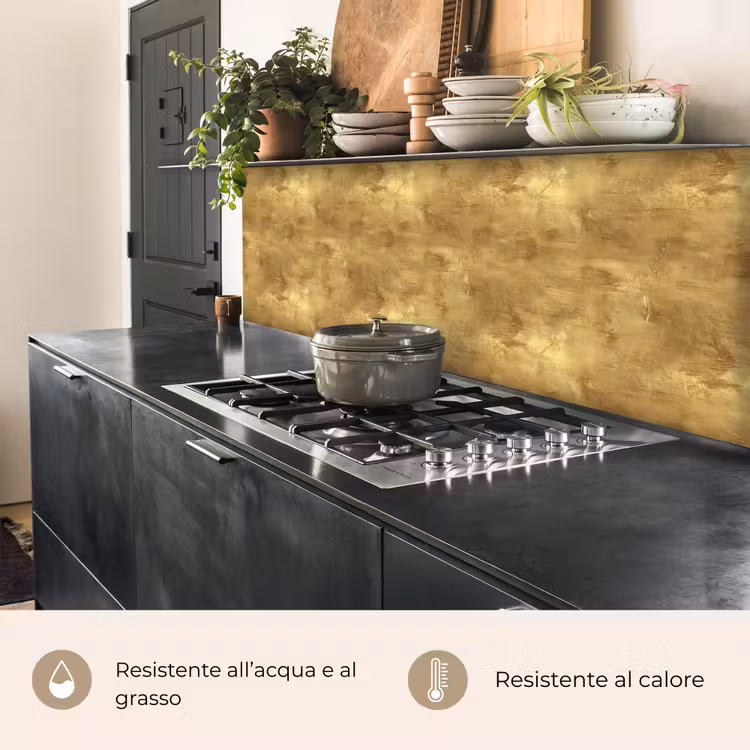 Schienale cucina - Industriale - Texture - Oro — 5