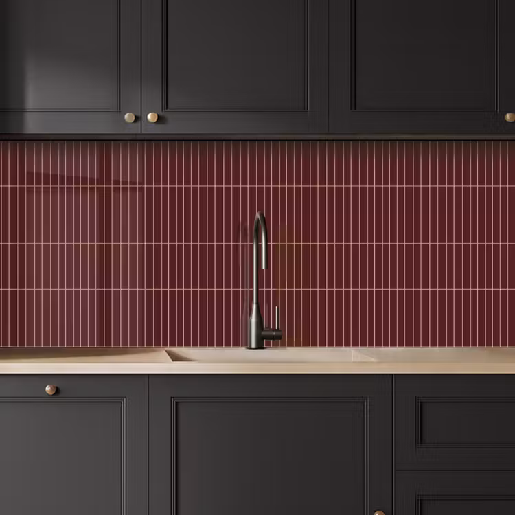 Schienale cucina - Linee - Motivo - Bordeaux — 6