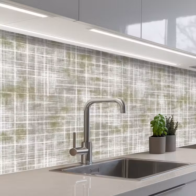 Schienale cucina - Lino - Motivo - Verde — 2