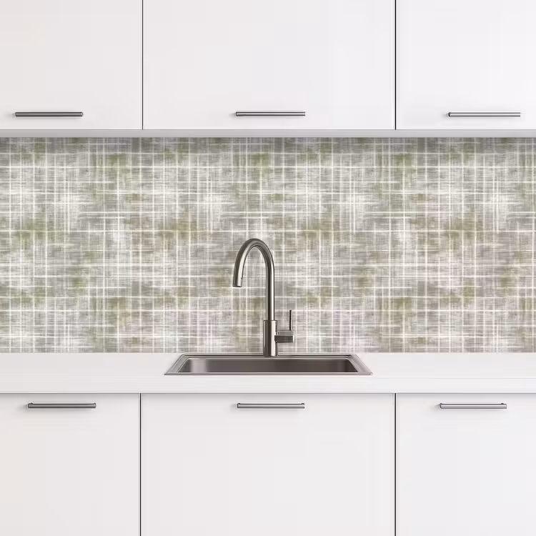 Schienale cucina - Lino - Motivo - Verde — 4