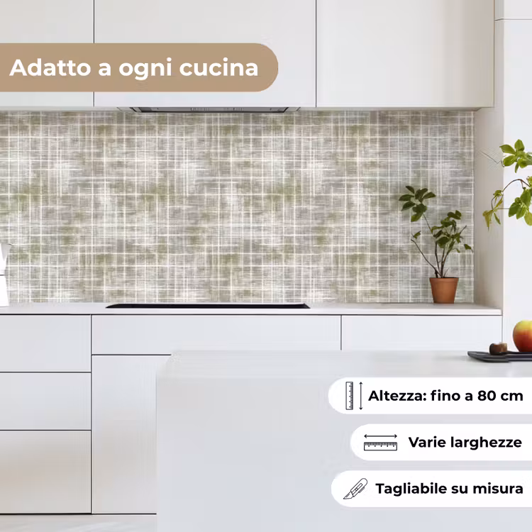 Schienale cucina - Lino - Motivo - Verde — 7