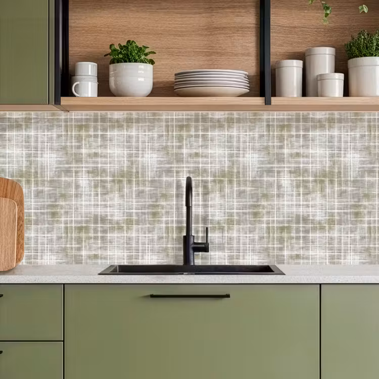 Schienale cucina - Lino - Motivo - Verde — 8