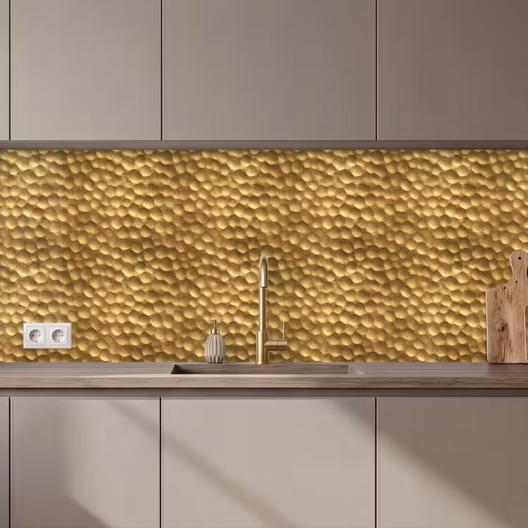 Schienale cucina - Metallo - Dinamico - Oro — 1