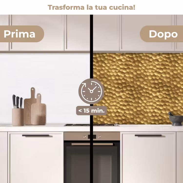Schienale cucina - Metallo - Dinamico - Oro — 3