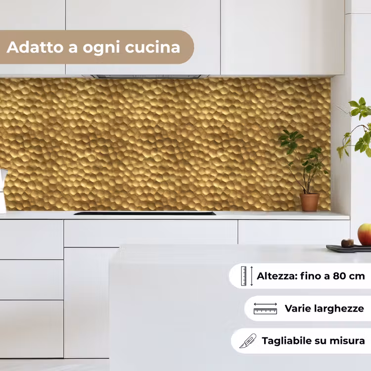 Schienale cucina - Metallo - Dinamico - Oro — 7