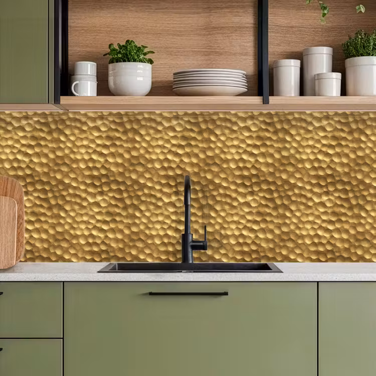 Schienale cucina - Metallo - Dinamico - Oro — 8