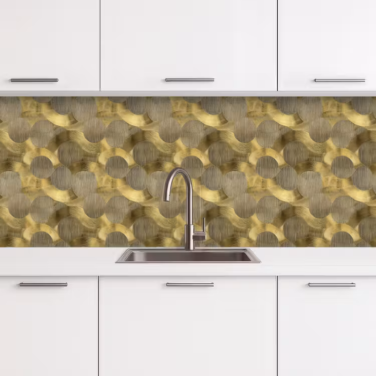 Schienale cucina - Moderno - Geometrico - Oro — 4