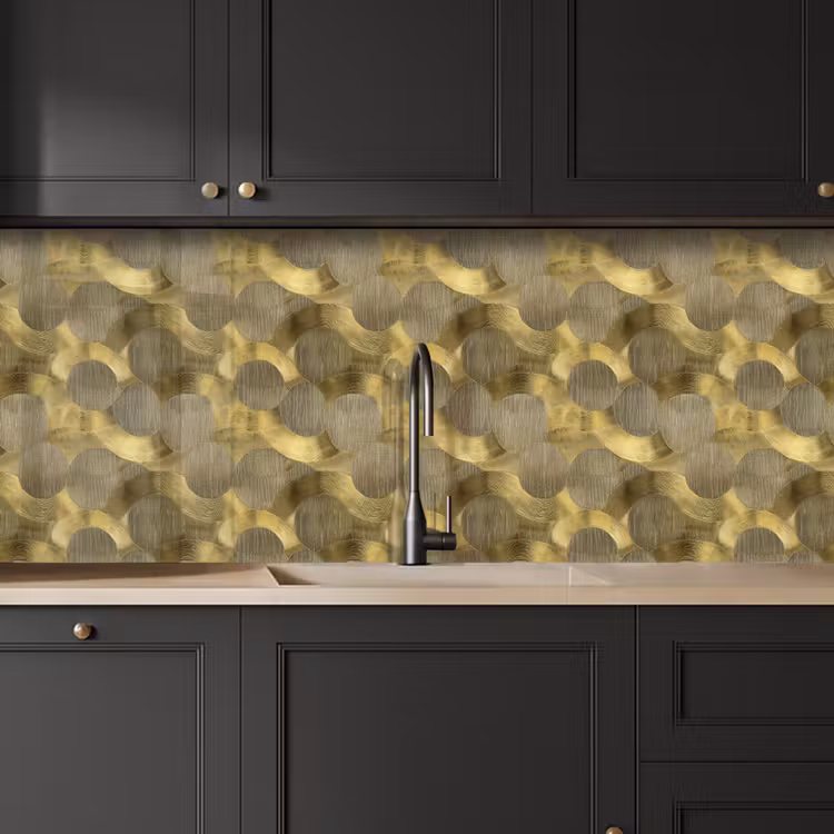 Schienale cucina - Moderno - Geometrico - Oro — 6