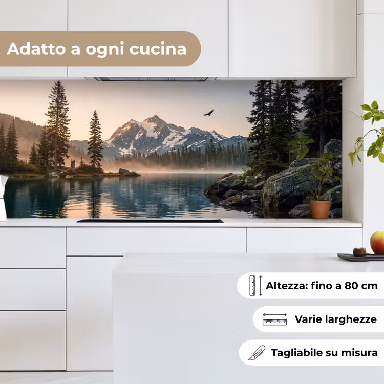 Schienale cucina - Montagne - Acqua - Alberi — 7