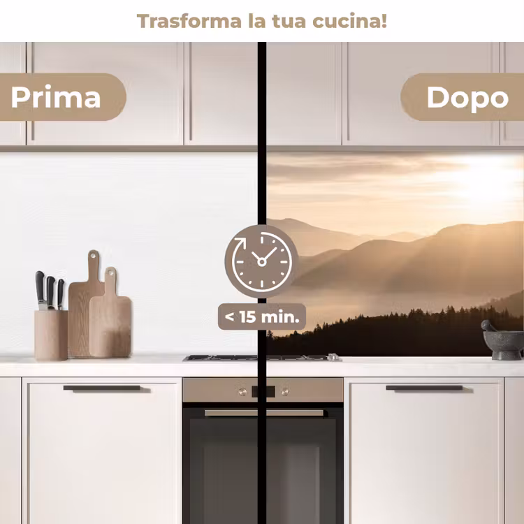 Schienale cucina - Montagne - Nebbia - Raggi di sole — 3
