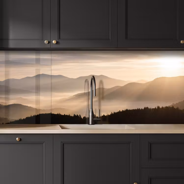 Schienale cucina - Montagne - Nebbia - Raggi di sole — 6