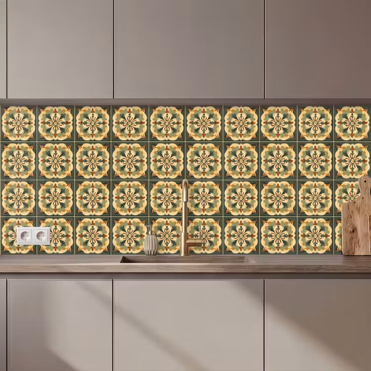 Schienale cucina - Ornamento - Motivo - Verde — 1