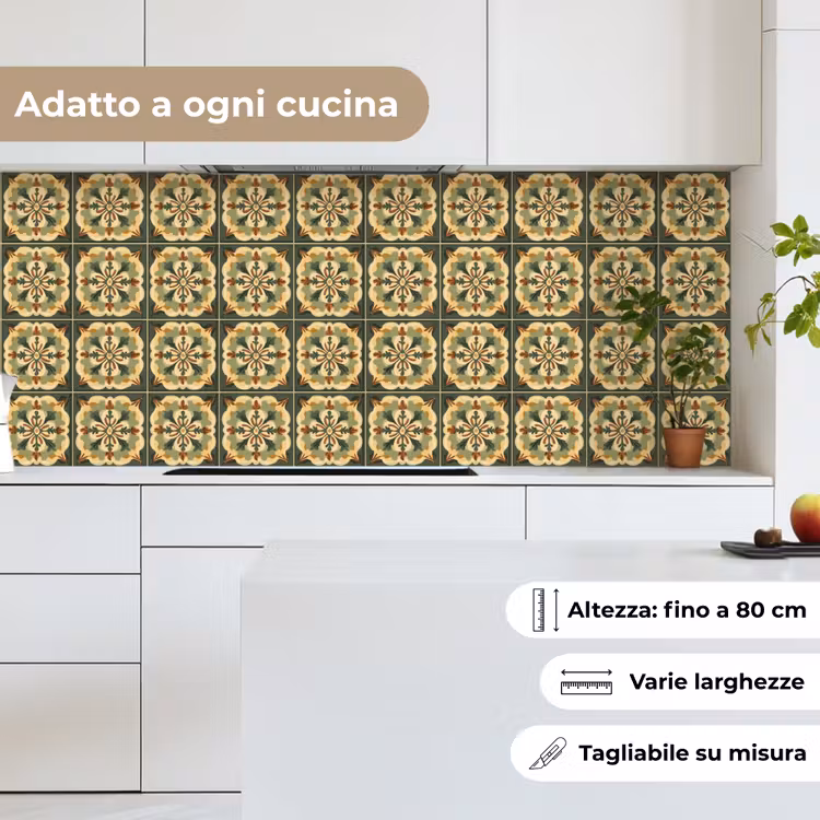 Schienale cucina - Ornamento - Motivo - Verde — 7