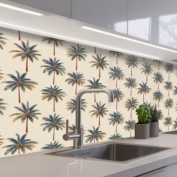 Schienale cucina - Palme - Tropicale - Verde — 2