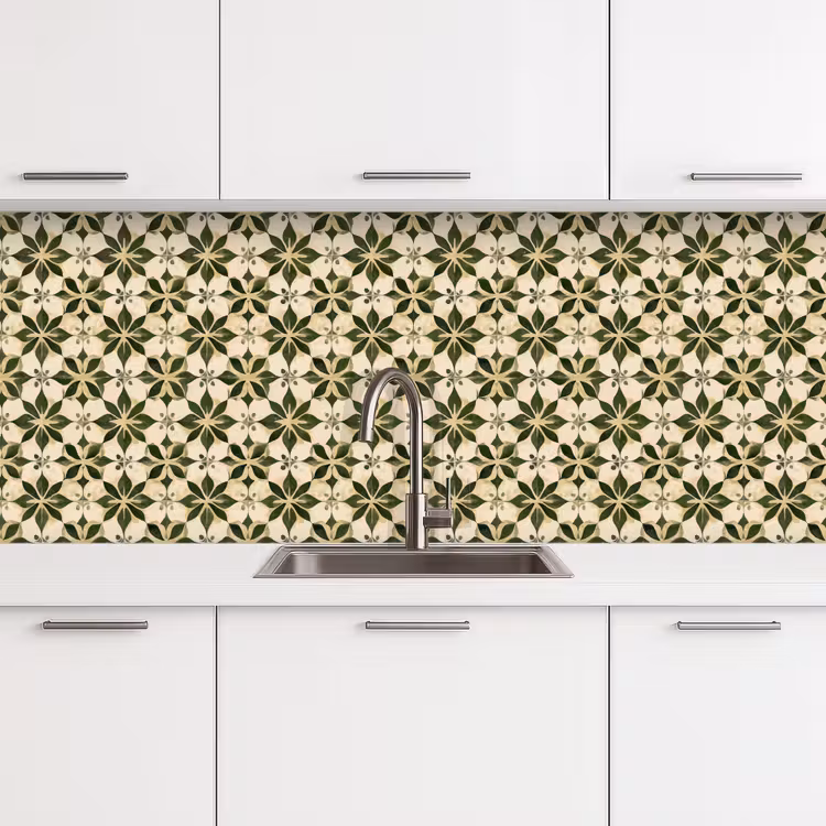 Schienale cucina - Piastrella - Motivo - Verde — 4