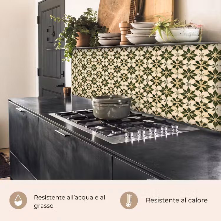 Schienale cucina - Piastrella - Motivo - Verde — 5