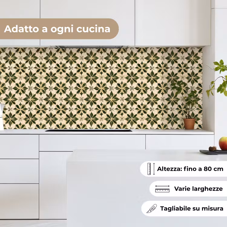 Schienale cucina - Piastrella - Motivo - Verde — 7
