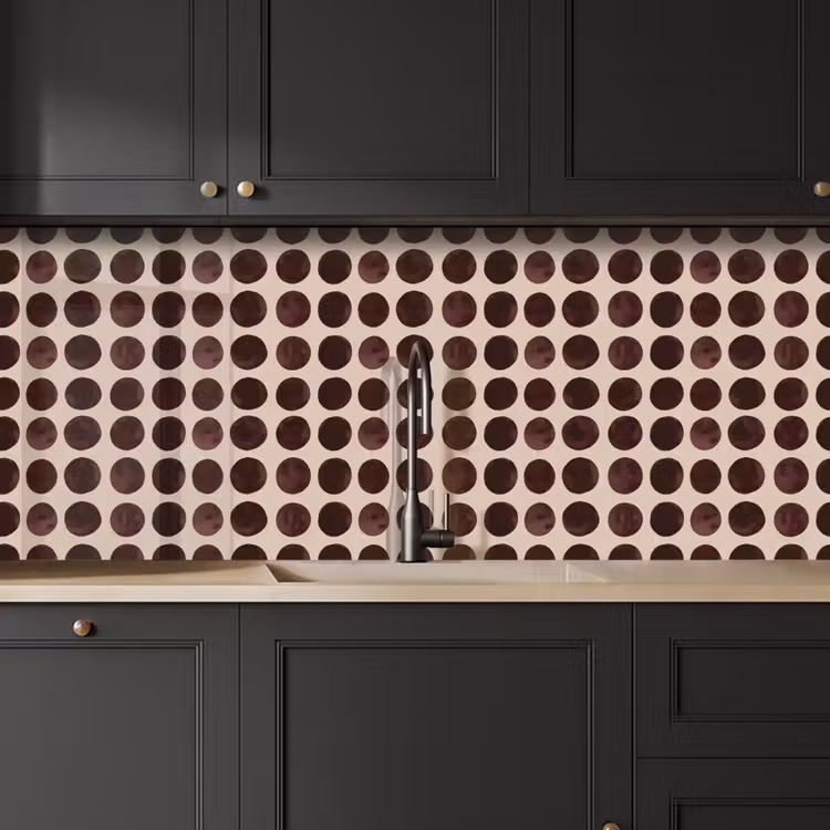 Schienale cucina - Pois - Motivo - Marrone — 6