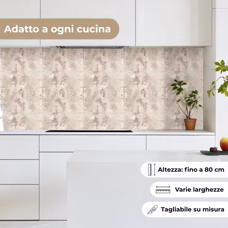 Schienale cucina - Serpente - Motivo - Beige — 7