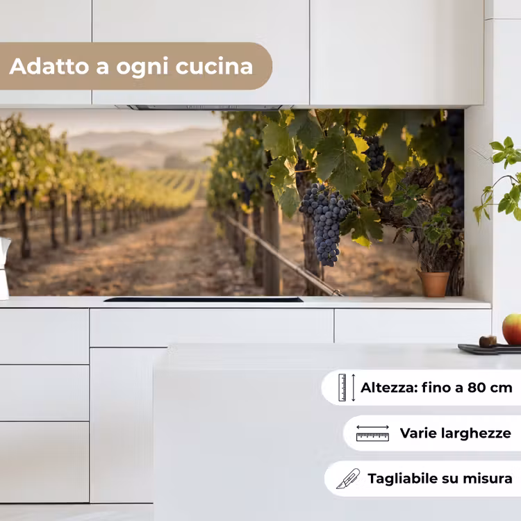 Schienale cucina - Uva - Vigneto - Luce solare — 7