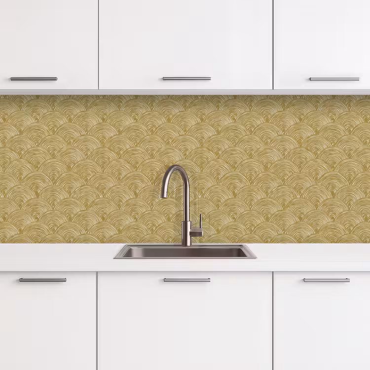 Schienale cucina - Ventaglio - Geometrico - Verde — 4