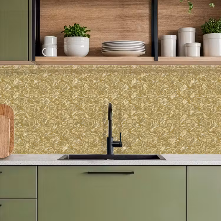 Schienale cucina - Ventaglio - Geometrico - Verde — 8