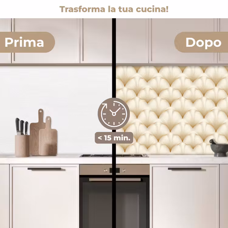 Schienale cucina - Ventaglio - Motivo - Oro — 3