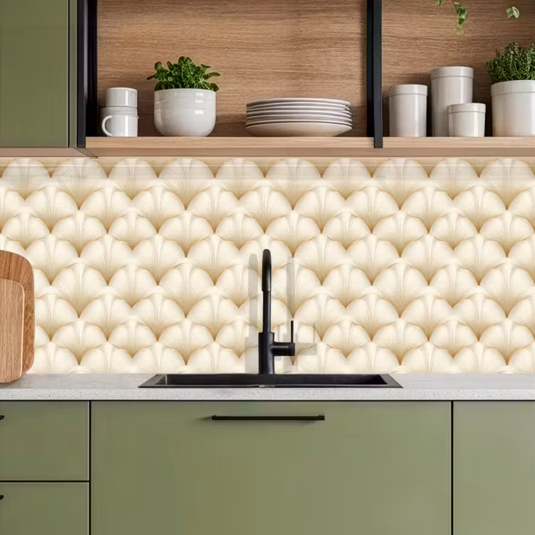 Schienale cucina - Ventaglio - Motivo - Oro — 8