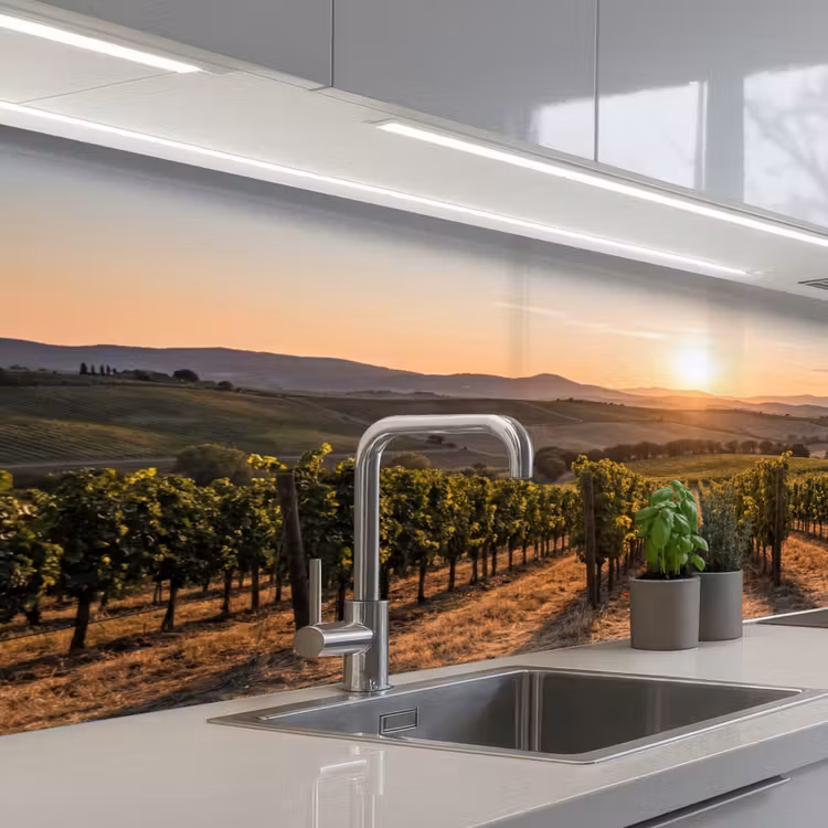 Schienale cucina - Vigneto - Tramonto - Paesaggio — 2
