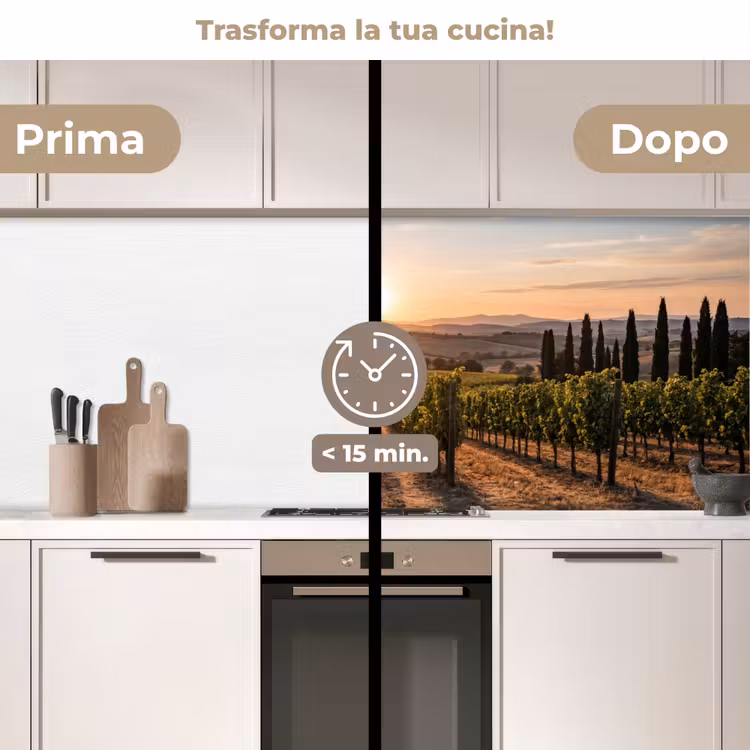Schienale cucina - Vigneto - Tramonto - Paesaggio — 3