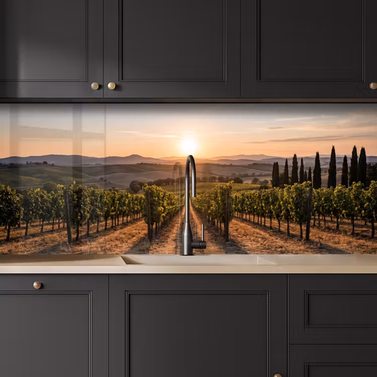 Schienale cucina - Vigneto - Tramonto - Paesaggio — 6