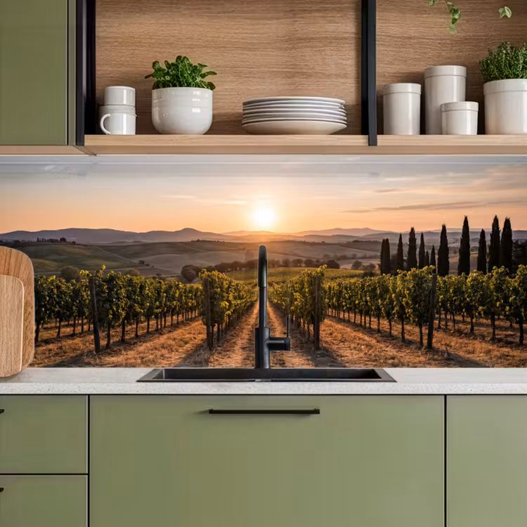 Schienale cucina - Vigneto - Tramonto - Paesaggio — 8