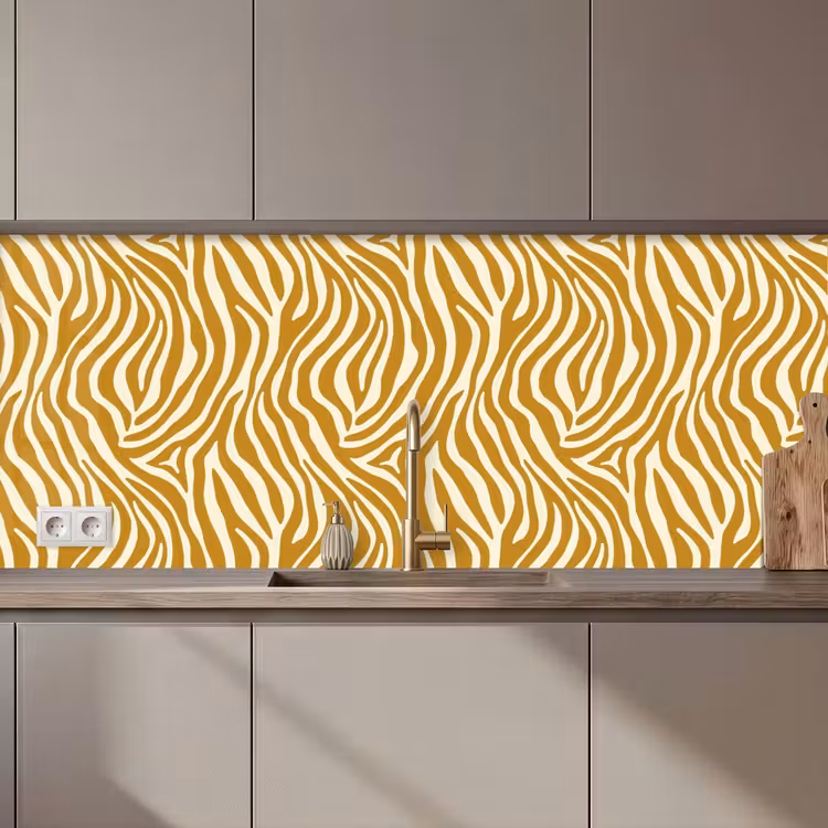Schienale cucina - Zebra - Classico - Ocra - Giallo — 1