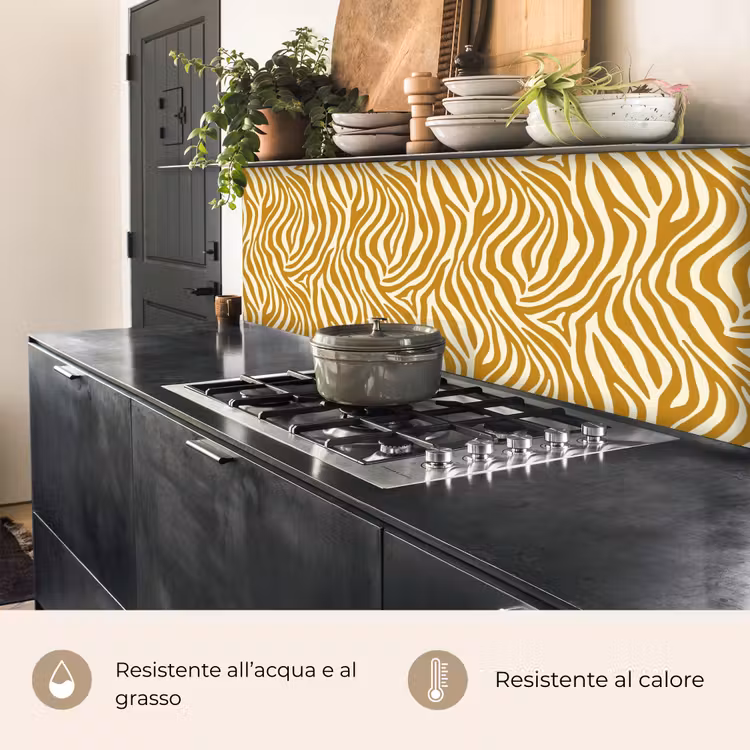 Schienale cucina - Zebra - Classico - Ocra - Giallo — 5