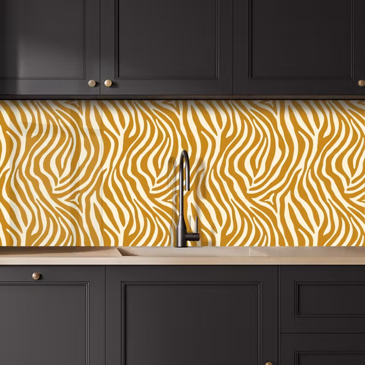Schienale cucina - Zebra - Classico - Ocra - Giallo — 6