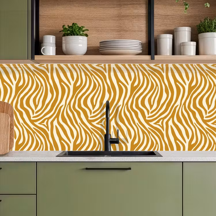 Schienale cucina - Zebra - Classico - Ocra - Giallo — 8