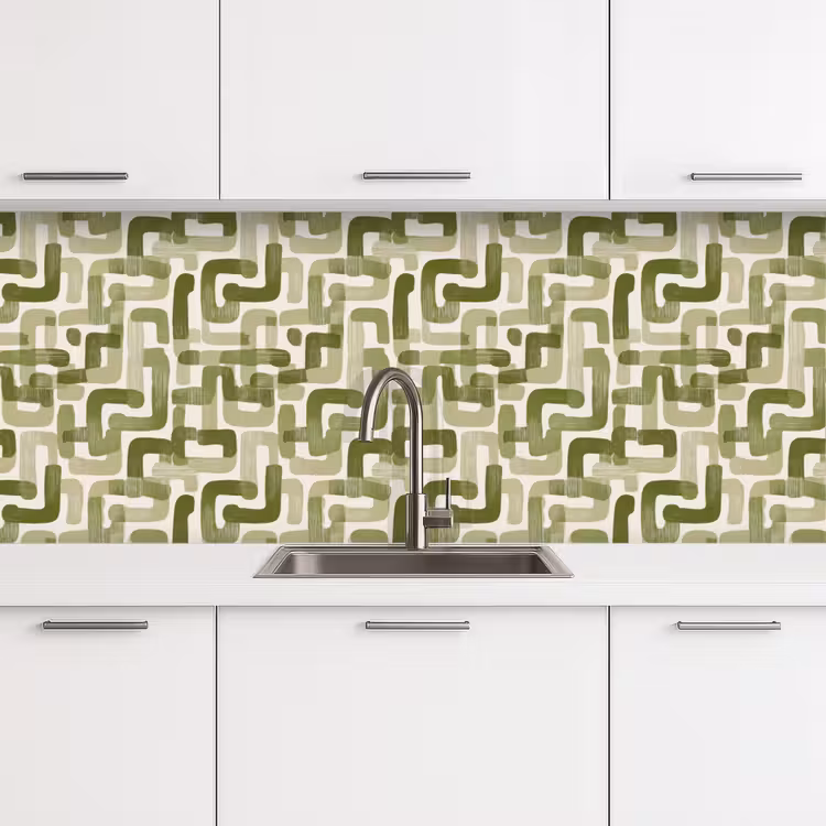 Schienale cucina - Moderno - Grafico - Verde — 4