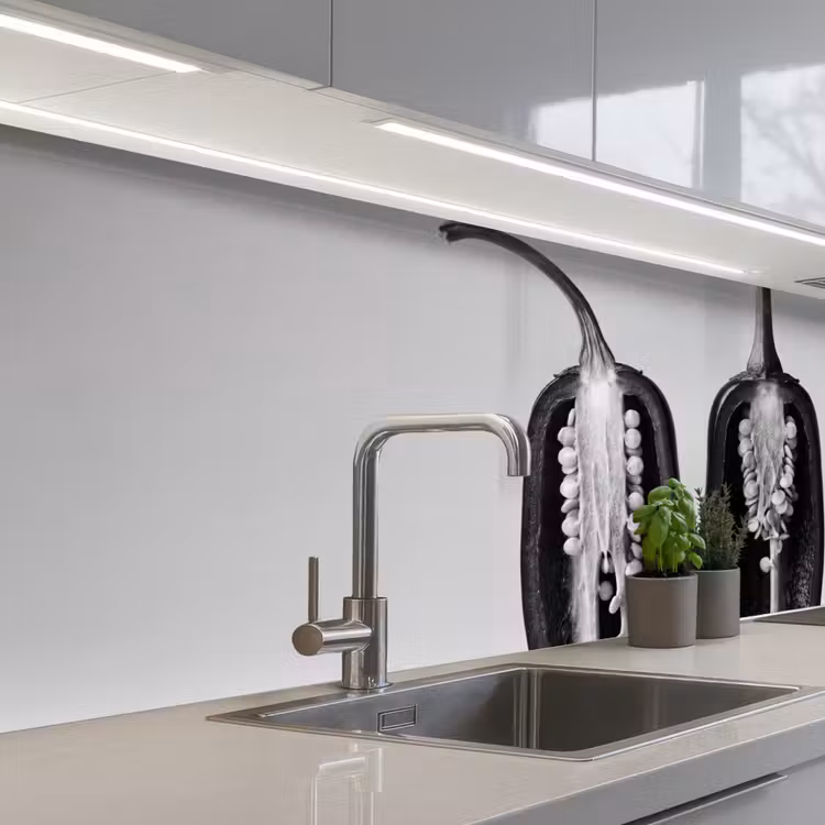 Schienale cucina - Peperoni - Nero - Bianco - Cornici per semi — 2